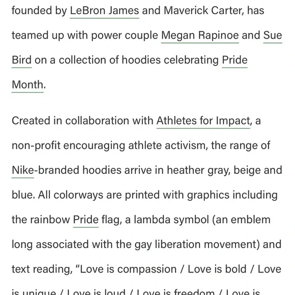 Nike Uninterrupted LeBron James x Megan Rapinoe & Sue Byrd Hoodie - Picture 7 of 8